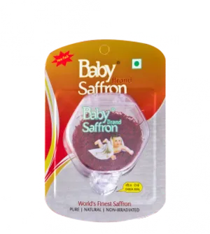 Baby Brand Saffron Packaging PNG Image