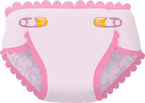 Baby Diaper Safety Pins Graphic PNG with transparent background