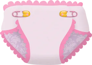 Baby Diaper Safety Pins Graphic PNG Image
