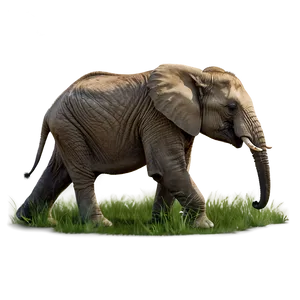 Baby Elephant In The Grass Png Sti3 PNG Image