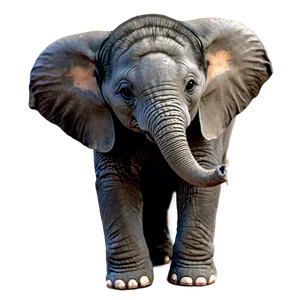 Baby Elephant With Bird Png 52 PNG Image