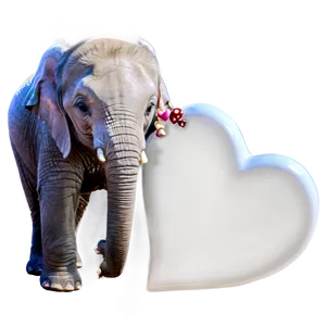 Baby Elephant With Heart Png 06122024 PNG Image