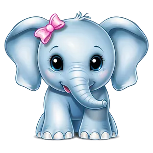 Baby Elephant With Ribbon Png Bua93 PNG Image