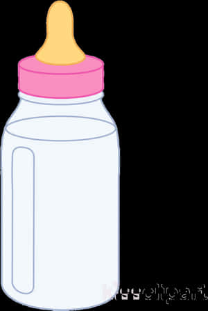 Baby Feeding Bottle Vector Illustration PNG image with transparent background