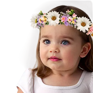 Baby Girl With Flower Crown Png Oui52 PNG Image