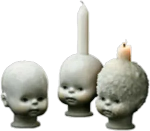 Baby Head Candles Evolution PNG Image