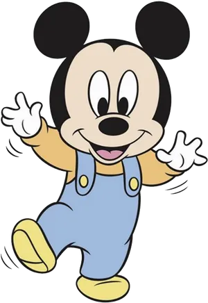 Baby Mickey Mouse Waving PNG Image