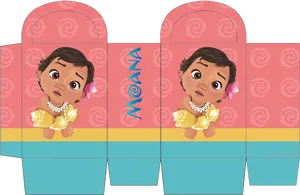 Baby Moana Papercraft Template PNG Image