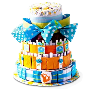 Baby Shower Diaper Cake Design Png Wjo18 PNG Image