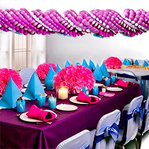 Baby Shower Table Setup Png Cyt PNG Image