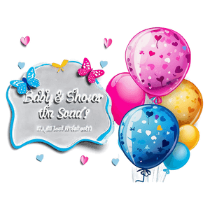 Baby Shower Wishes Card PNG gox PNG with transparent background