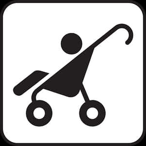 Baby Stroller Sign Icon PNG image with transparent background