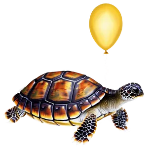 Baby Turtle With Balloon Png 06252024 PNG Image