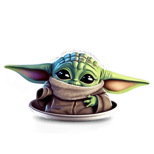 Baby Yoda and Mando Cartoon PNG 06252024 PNG