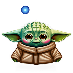 Baby Yoda Cartoon Emoji PNG lys PNG