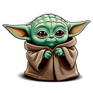 Baby Yoda Cartoon Fan Art PNG 06252024 PNG