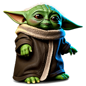 Baby Yoda Cartoon Style PNG jwa31 PNG image with transparent background
