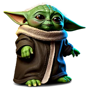 Baby Yoda Cartoon Style Png Jwa31 PNG Image