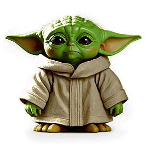 Baby Yoda Cartoon Style PNG ndw PNG image with transparent background