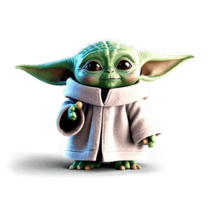 Baby Yoda Cartoon Waving Hand PNG tmv PNG