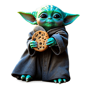 Baby Yoda Holding Cookie PNG pcd91 PNG image with transparent background