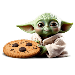 Baby Yoda Holding Cookie PNG wku31 PNG image with transparent background