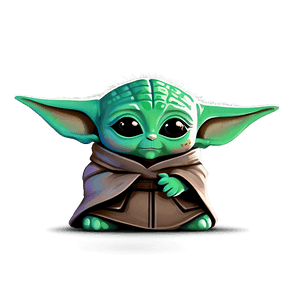 Baby Yoda Mandalorian Cartoon PNG 06252024 PNG