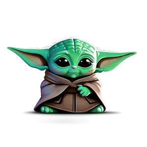 Baby Yoda Mandalorian Cartoon Png 06252024 PNG Image