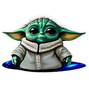 Baby Yoda Space Adventure Cartoon PNG 32 PNG