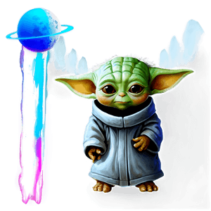 Baby Yoda Space Background PNG sag PNG image with transparent background