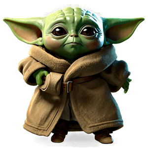 Baby Yoda Star Wars Cartoon PNG rvt PNG
