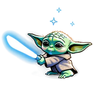 Baby Yoda Star Wars Cartoon Png Uwr PNG Image