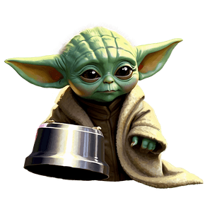 Baby Yoda with Cup PNG 05062024 PNG image with transparent background