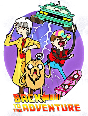 Back To The Future Onesie For Sale By Sarah Carlos - Adventure Time Back To The Future, HD Png Download PNG image with transparent background