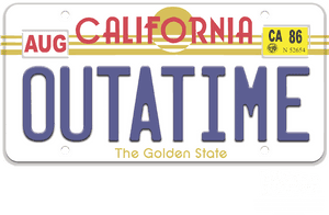 Back To The Future Outatime Plate Men's Slim Fit T-shirt - Back To The Future License, HD Png Download PNG image with transparent background