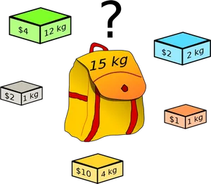 Backpack Weight Value Puzzle PNG Image