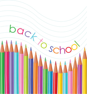 Backto School Colored Pencils PNG Image