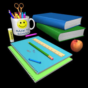 Backto School Supplies PNG with transparent background