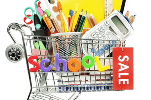 Backto School Supplies Sale PNG image with transparent background