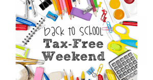 Backto School Tax Free Weekend Supplies PNG image with transparent background