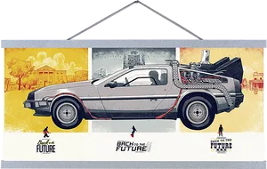 Backtothe Future De Lorean Art PNG Image