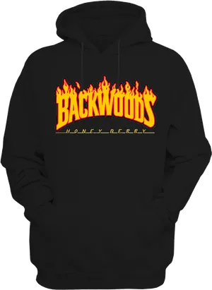 Backwoods Honey Berry Flame Hoodie PNG Image