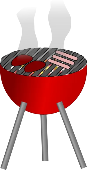 Backyard Barbecue Grill Cartoon PNG Image