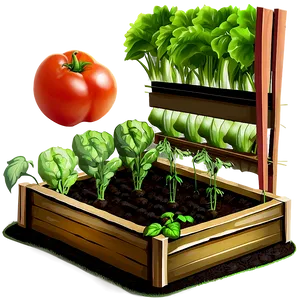 Backyard Vegetable Garden Png Ibt PNG Image