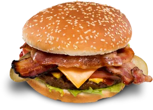 Bacon Cheeseburger Deluxe PNG Image