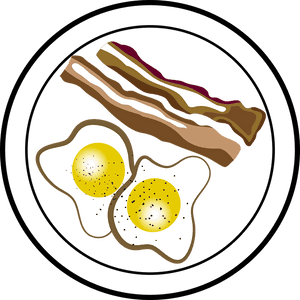 Bacon Eggs, Breakfast, Meal, Morning - Bacon And Eggs Clipart, HD Png Download PNG image with transparent background