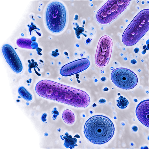 Bacteria Under Microscope PNG stw PNG