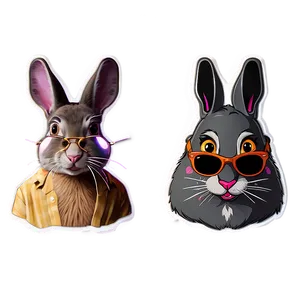 Bad Bunny Inspired Stickers Png Woa72 PNG Image