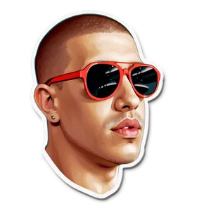 Bad Bunny Pop Culture Stickers Png Clf PNG Image