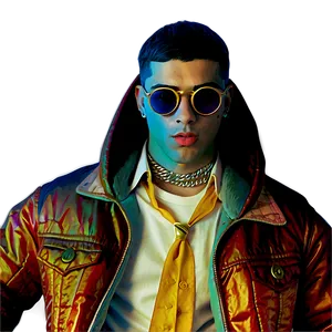 Bad Bunny Stickers C PNG Image